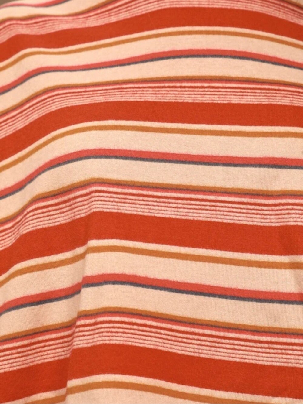 Free People | 'Steph' Coral Red Multi Striped Long Sleeve Tee, Size S - Picture 5 of 9